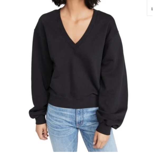 Agolde Sweaters - 🔥AGOLDE Deep V-Neck Black Sweatshirt🔥